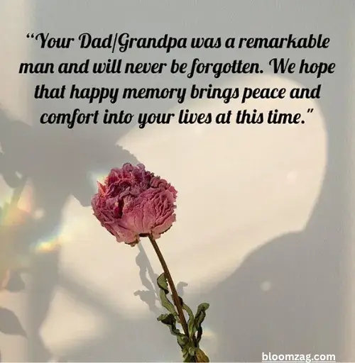 Comforting Words After Losing Grandfather